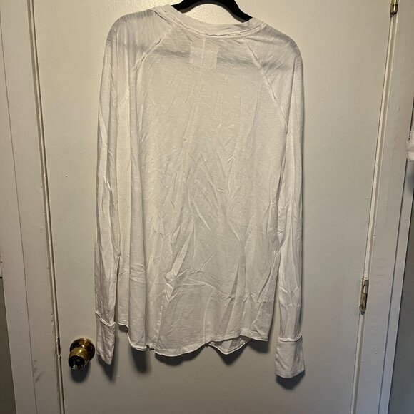 We The Free White Long Sleeve Slub Knit Tee Shirt – Women’s Large - Picture 5 of 5